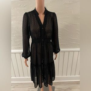 Anthropology sheer sparkling dress